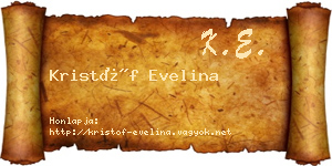 Kristóf Evelina névjegykártya